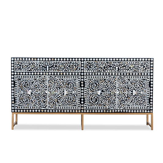 Mother of Pearl TV Cabinet / Sideboard Black