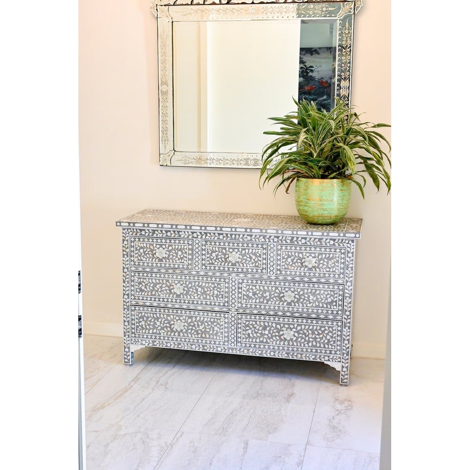 Bone Inlay - Chest Of Drawer - Seven/Six drawers