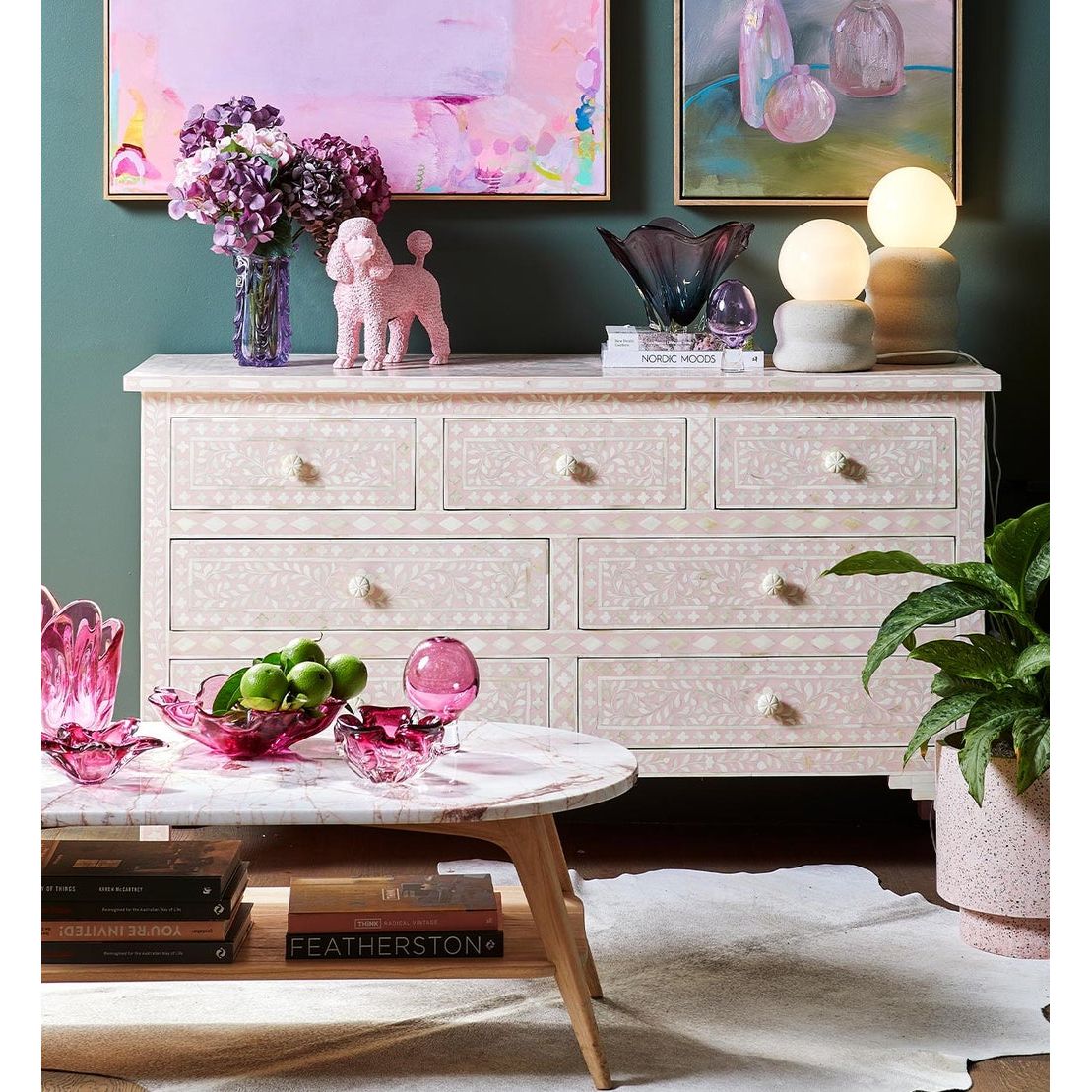 Bone Inlay - Chest Of Drawer - Seven/Six drawers
