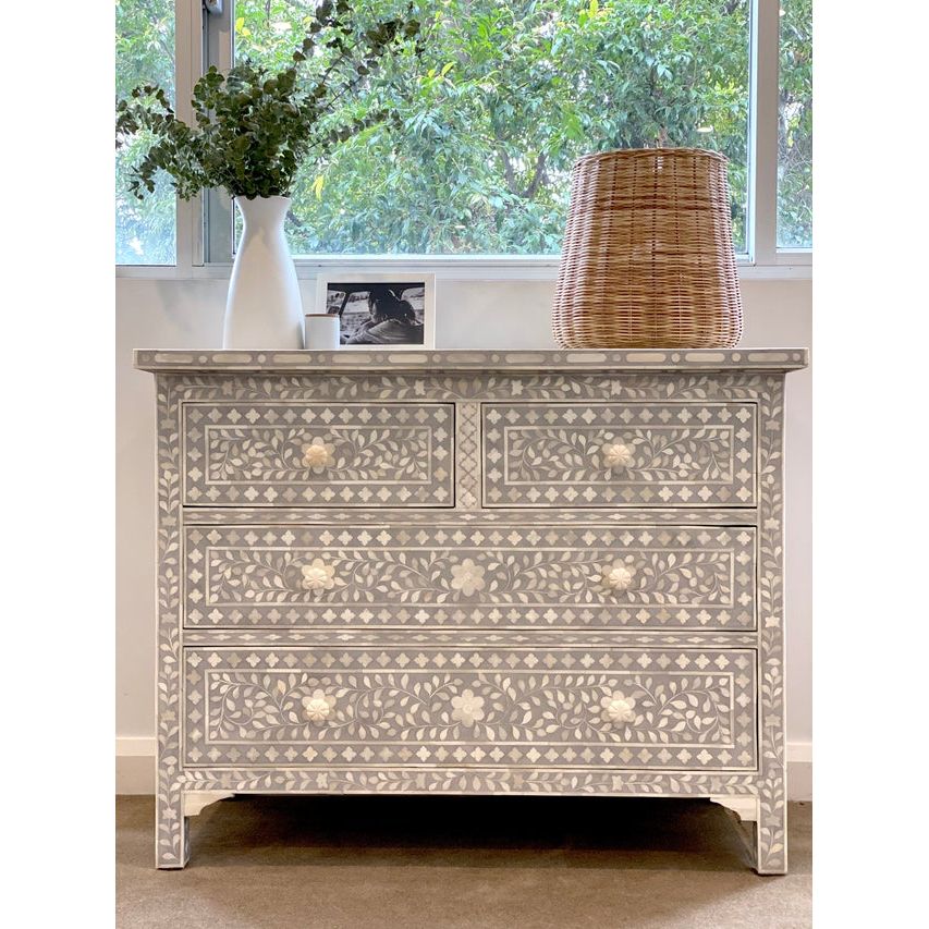 Bone Inlay - Chest Of Drawer - Seven/Six drawers