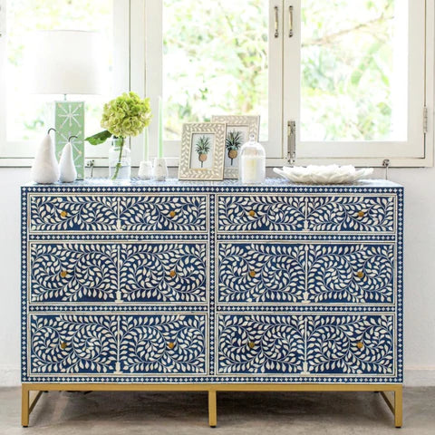 Bone Inlay - Chest Of Drawer - Seven/Six drawers