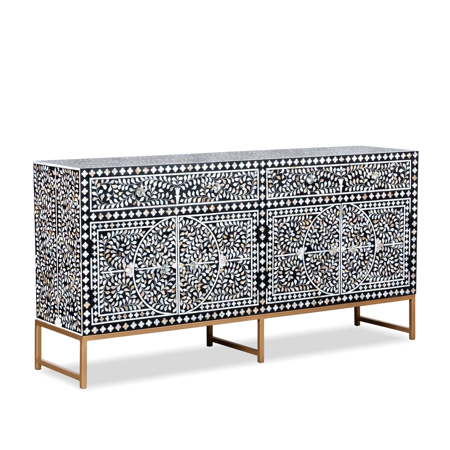 Mother of Pearl TV Cabinet / Sideboard Black