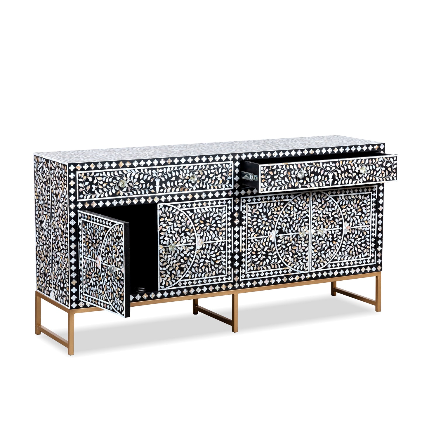 Mother of Pearl TV Cabinet / Sideboard Black