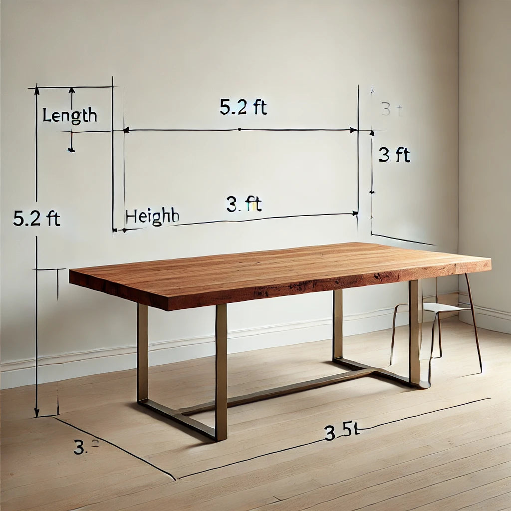 Mesa de comedor con borde vivo Natural Harmony