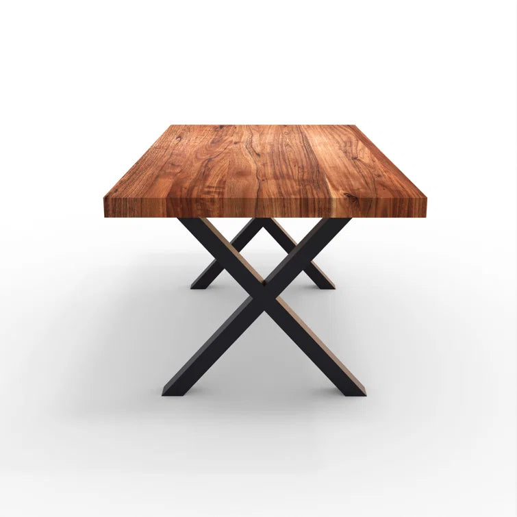 Straight Edge Acacia Dining Table