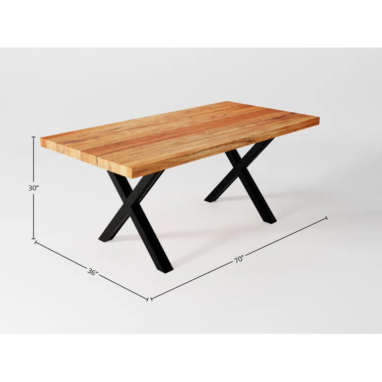 Straight Edge Acacia Dining Table