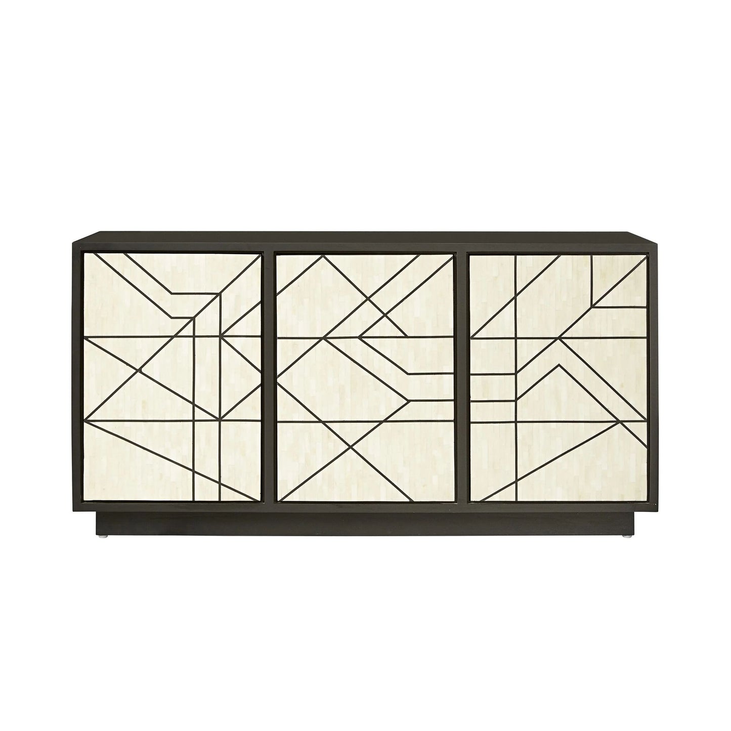 Abstract Sideboard - Black & White Bone Inlay -