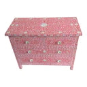Bone Inlay Chest 4-Drawer Floral - Pink