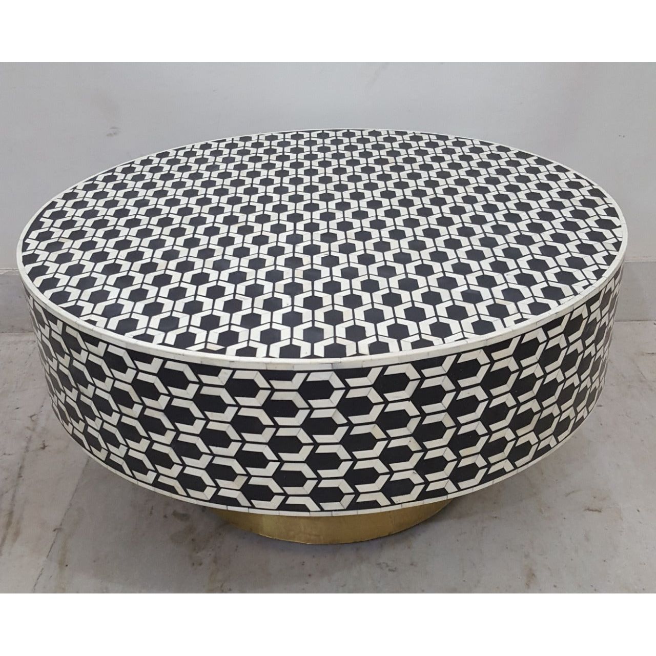 Bone-Inlay Dhora Black & White Coffee Table